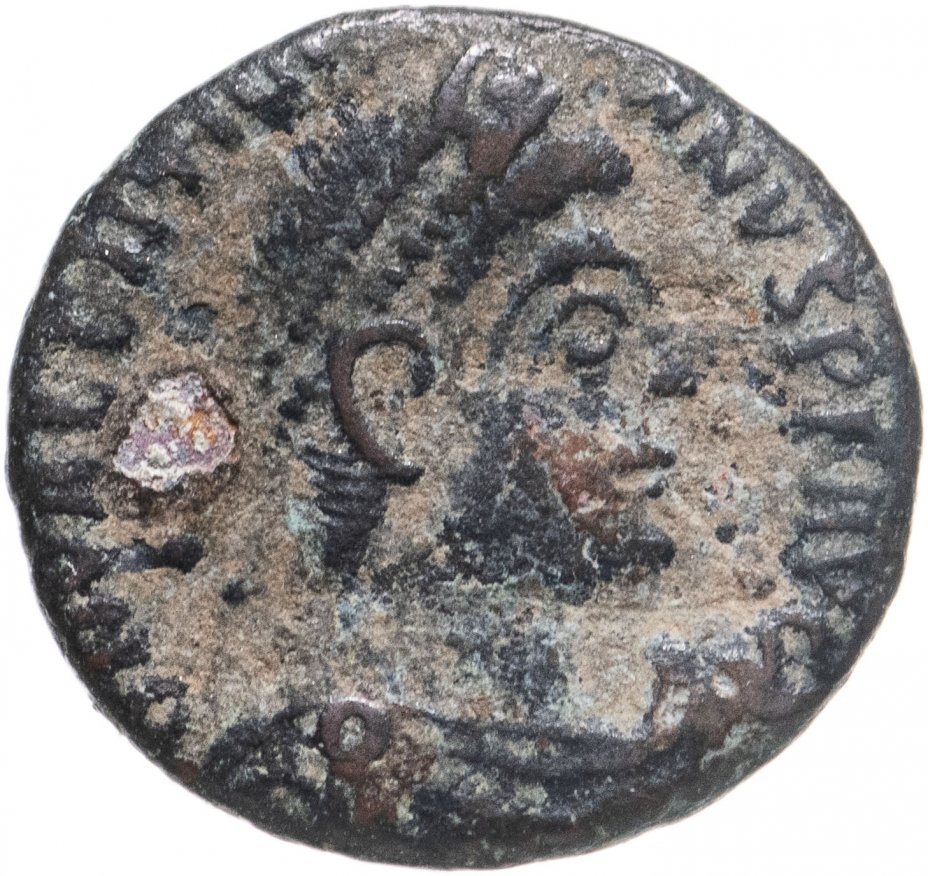 купить Римская Империя, Валентиниан I, 364-375 гг, центенионалис (реверс: Виктория идет влево, в руках - венок и пальмовая ветвь)