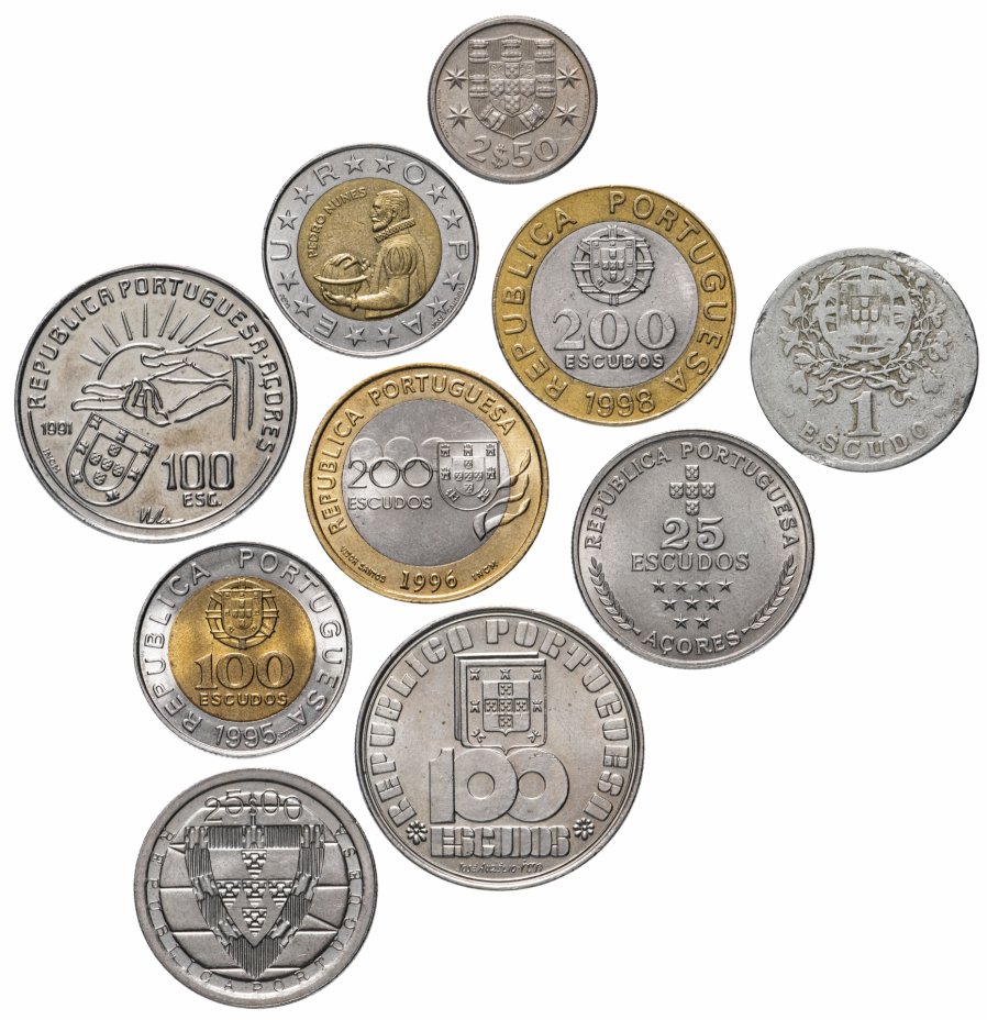 купить Португалия набор из 10 монет 1928-2000