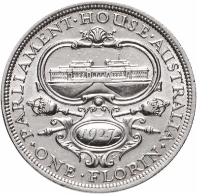 купить Австралия 1 флорин 1927 "Открытие здания парламента в Канберре"
