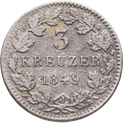 купить Бавария 3 крейцера 1849