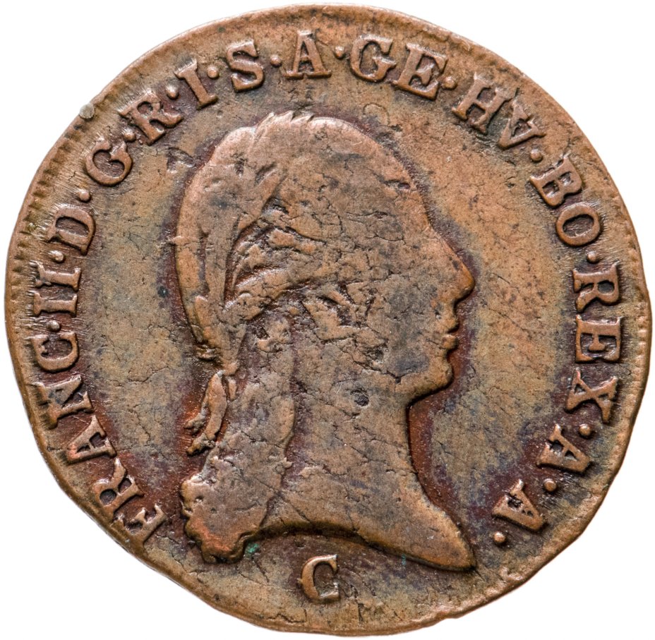 Монета Австрия 1 крейцер (kreuzer) 1800 стоимостью 750 руб.