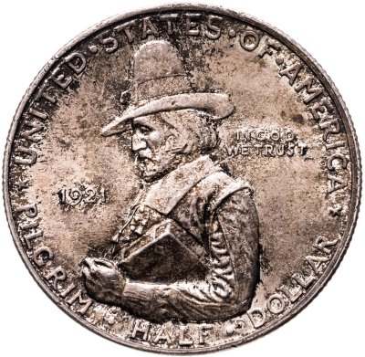 купить США 50 центов (1/2 доллара, half dollar) 1921 "300 лет прибытию Отцов-пилигримов"