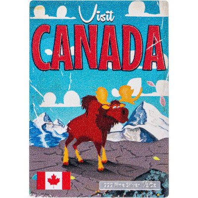 купить Ниуэ 1 доллар 2015 "Винтажные постеры - Визит в Канаду Лось" в блистере