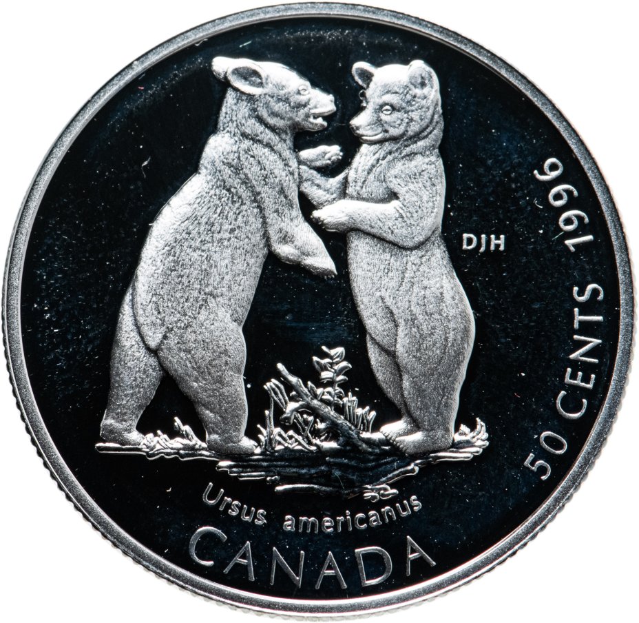 купить Канада 50 центов (cents) 1996  Детёныши диких животных - Медвежата