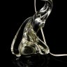 Купить Лампа настольная в светло-зеленых оттенках на фигурном основании, стекло, гутная техника, композитный материал, Val Saint Lambert, Бельгия, 1970-1990 гг.