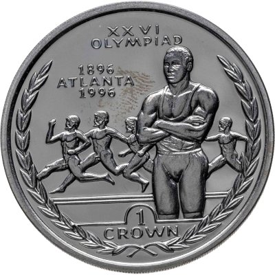 купить Остров Мэн 1 крона (crown) 1996 года Игры XXVI летней Олимпиады Атланта 1996 - бег