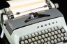 Купить Машинка печатная "Consul Model 221" голубого цвета в оригинальном кофре, металл, полимерный материал, искусственная кожа, Чехословакия, 1950-1970 гг.