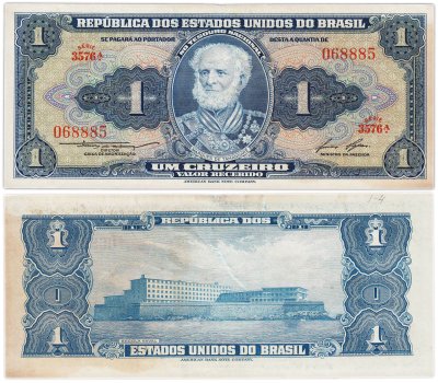 купить Бразилия 1 крузейро 1944