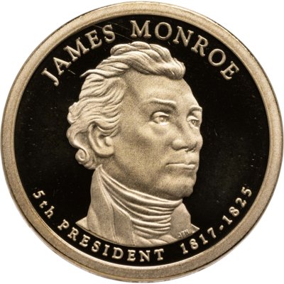 купить США 1 доллар (dollar) 2008 S Proof "Джеймс Монро (5-й президент США)" знак монетного двора "S" - Сан-Франциско