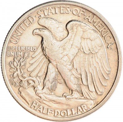 Купить США 50 центов 1945 "Шагающая Свобода"