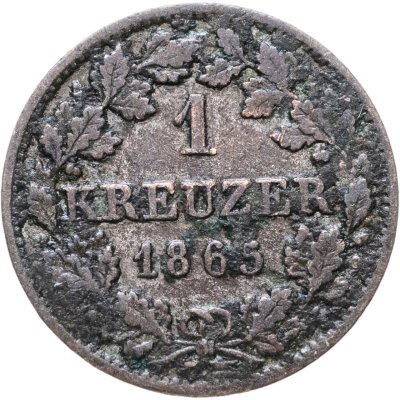 купить Германия, Бавария 1 крейцер 1865