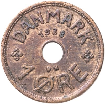 купить Дания 1 эре (ore) 1938
