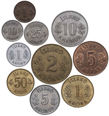 купить Исландия набор монет 1954-1981 (10 штук)