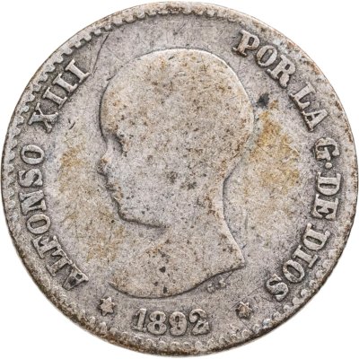 купить Испания 50 сентимо 1892 Альфонсо XIII