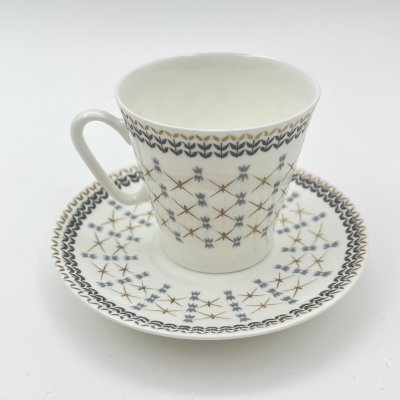 купить Пара кофейная, фарфор, деколь, золочение, Ленинградский фарфоровый завод (ЛФЗ), СССР, 1970-1990 гг.