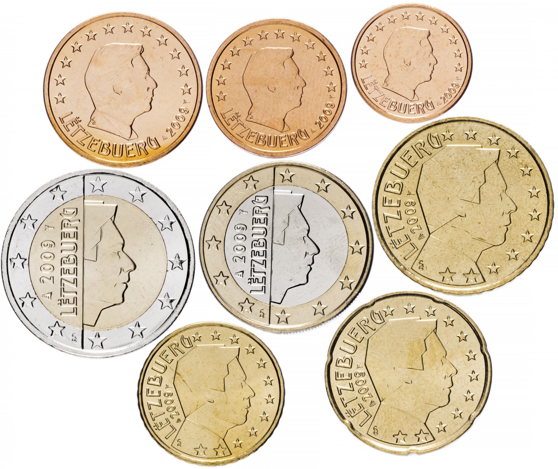 Люксембургские монеты евро