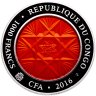 Купить Конго 1000 франков 2016 "Богемское стекло", в футляре с сертификатом