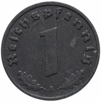 Купить Германия (Третий рейх) 1 рейхспфенниг (reichspfennig) 1943 A