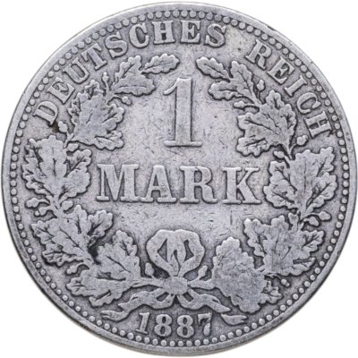 купить Германия 1 марка (mark) 1887 A