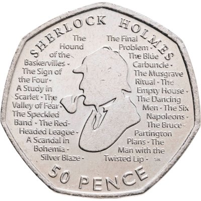 купить Великобритания 50 пенсов 2019 "Шерлок Холмс"