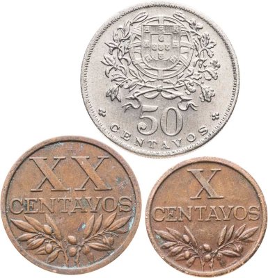купить Португалия набор монет 1927-1969 (3 штуки)