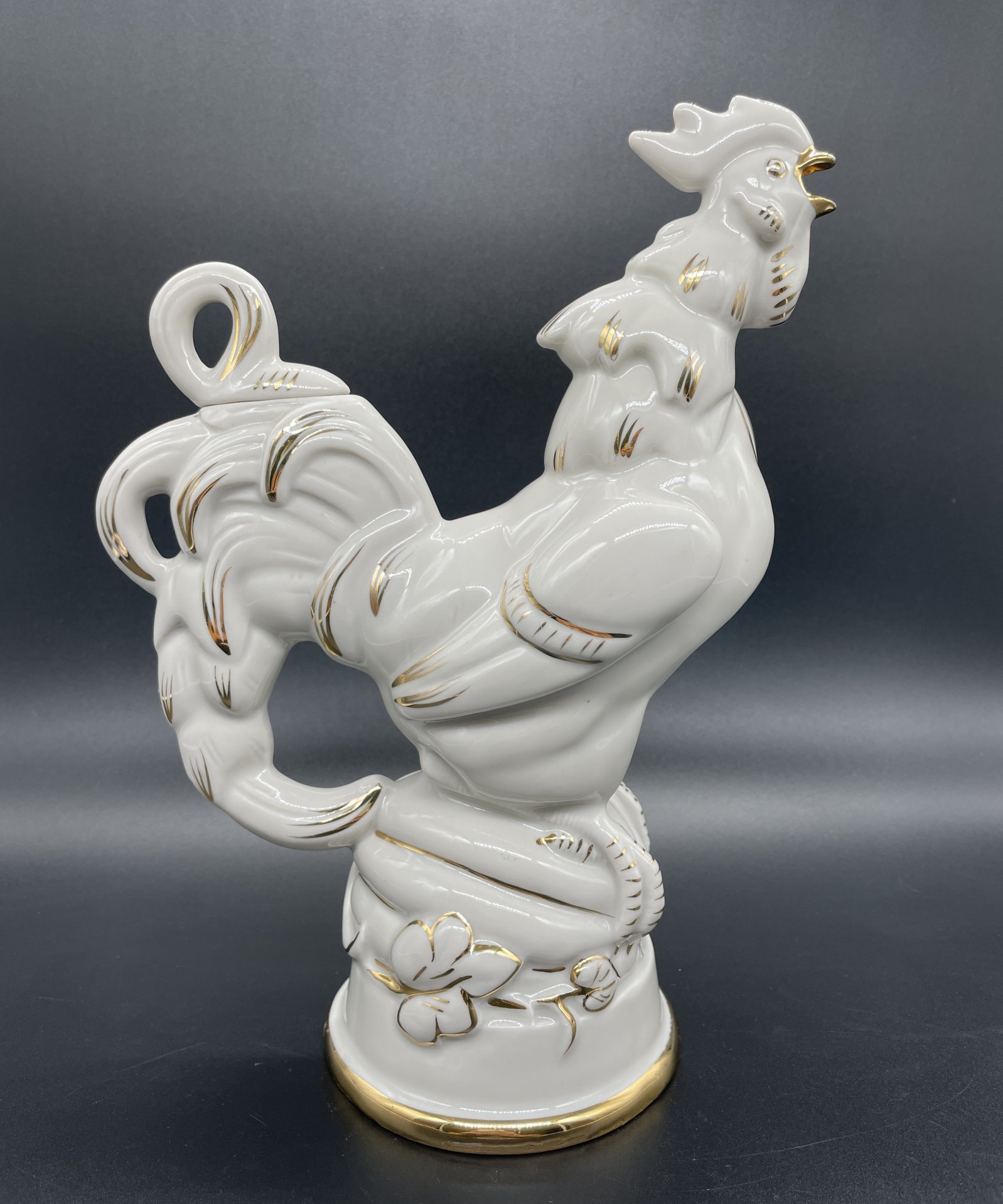 Штоф "Петух", фарфор, золочение, Городницкий фарфоровый завод, СССР ...