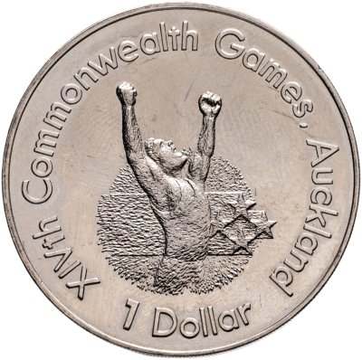купить Новая Зеландия 1 доллар (dollar) 1989 "XIV Игры Содружества 1990 - Бегун"