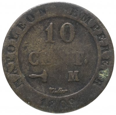 купить Франция 10 сантимов 1809 Наполеон Бонапарт