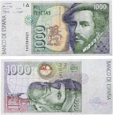 купить Испания 1000 песет 1992 года
