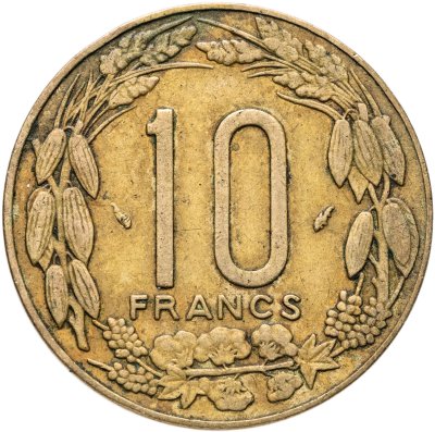 купить Центральная Африка (BEAC) 10 франков (francs) 1975