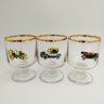 Купить Набор бокалов для крепких напитков с изображением ретро-автомобилей на 6 персон, стекло, деколь, золочение, Bohemia Crystal (Bohemia Glass), Чехословакия, 1970-1990 гг.