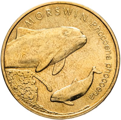 купить Польша 2 злотых 2004 "Животный мир Польши - Морская свинья"