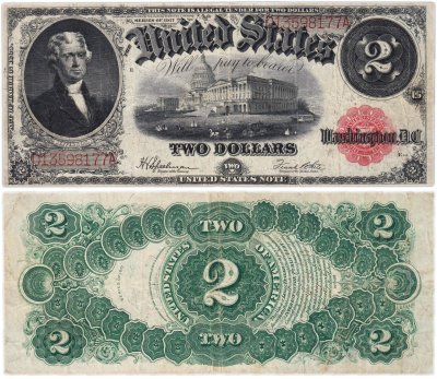 купить США 2 доллара 1917 Speelman-White