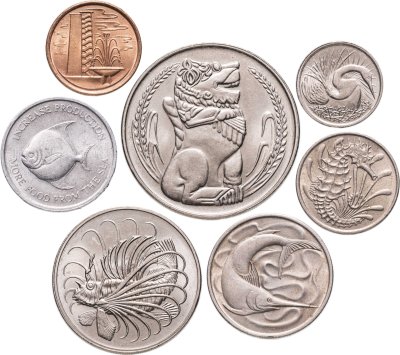 купить Сингапур, набор монет 1967-1984 (7 монет)