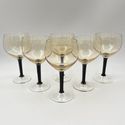 купить Набор бокалов для вина на 6 персон, хрусталь, гранение, Стеклозавод «Неман», СССР, 1970-1990 гг.