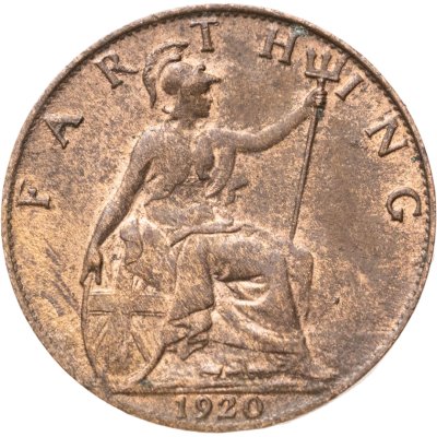 купить Великобритания 1 фартинг (farthing) 1920
