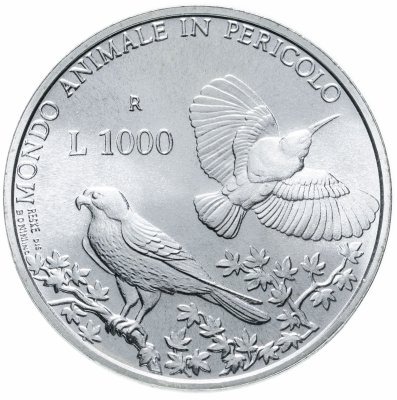 купить Сан-Марино 1000 лир (lire) 1993 "Животный мир в опасности"