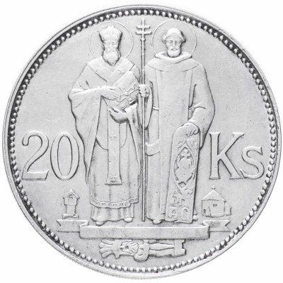 Купить Словакия 20 крон 1941 "Святые Кирилл и Мефодий"