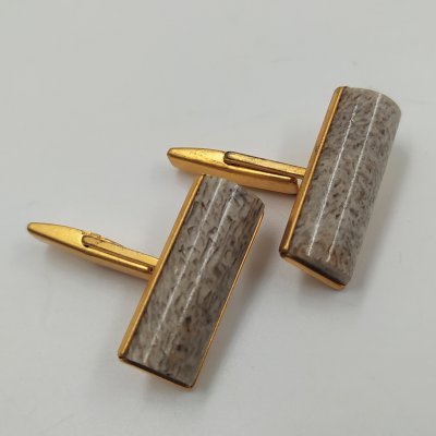 купить Запонки винтажные прямоугольной формы, металл, камень, СССР, 1970-1990 гг.