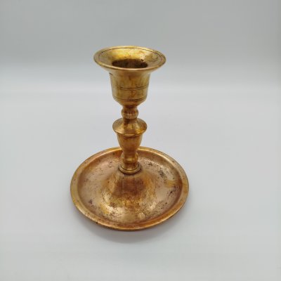 купить Подсвечник на круглой подставке (для одной свечи), латунь, Российская империя, 1900-1915 гг.