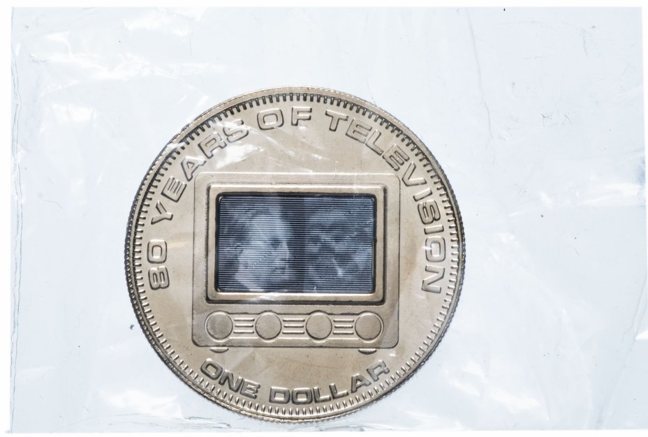 купить Острова Кука 1 доллар (dollar) 2006 80 лет телевидению
