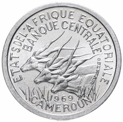 купить Экваториальная Африка 1 франк (franc) 1969