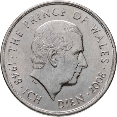 купить Великобритания 5 фунтов (pounds) 2008 "60 лет со дня рождения принца Чарльза"