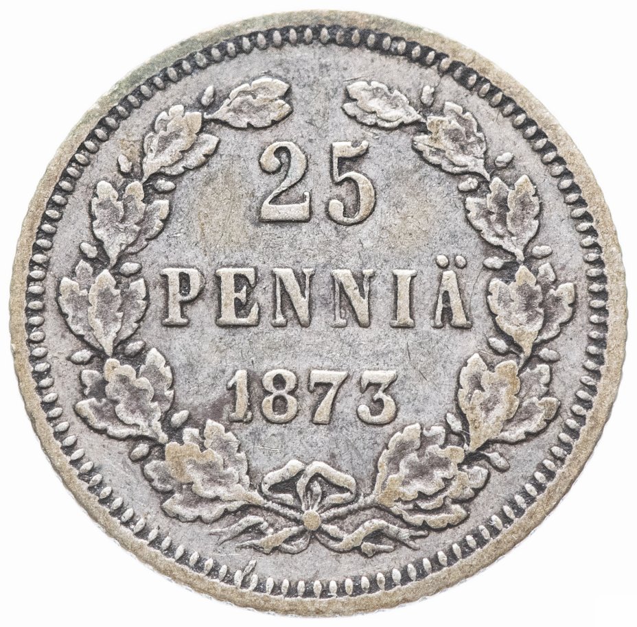 купить 25 пенни 1873 S, монета для Финляндии