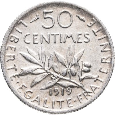 купить Франция 50 сантимов (centimes) 1919