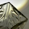 Купить Ваза-карандашница прямоугольной формы с растительными мотивами, на дне клеймо "19", стекло, матирование, Европа, 1930-1970 гг.