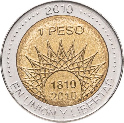 купить Аргентина 1 песо (peso) 2010 200 лет Аргентине - ледник Перито-Морено
