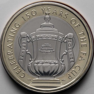 купить Великобритания 2 фунта 2022 "150 лет кубку Англии по футболу" в буклете