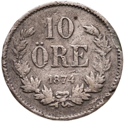 купить Швеция 10 эре (ore) 1874