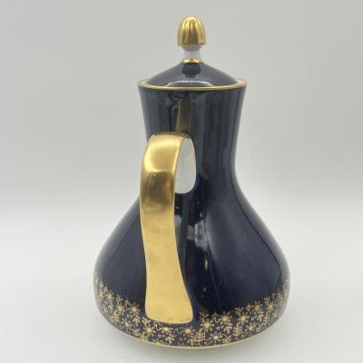 купить Кофейник с орнаментальным декором на тулове, фарфор, крытье кобальтом, золочение, Weimar Porzellan (Веймарский фарфор), Германия, 1948-1980 гг.